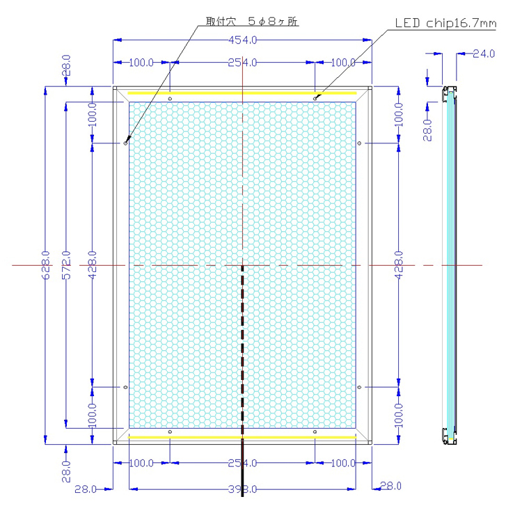 LEDライトパネルA2G SFR28型(在庫限特価)