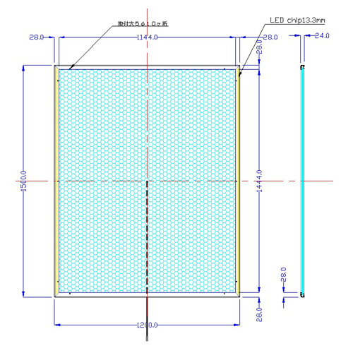 電源装置/LEDライトパネル1500×1200　SFR28型