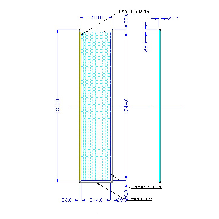 電源装置/LEDライトパネル1800×400　SFR28型