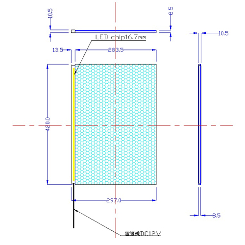 LEDライトシート/LEDライトシートA3-U10-LDP型