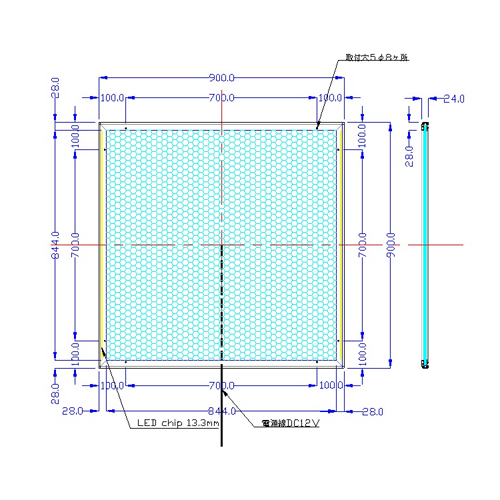 LEDCgpl 900~900-SFR28 [900x900-L2113-SFR28]