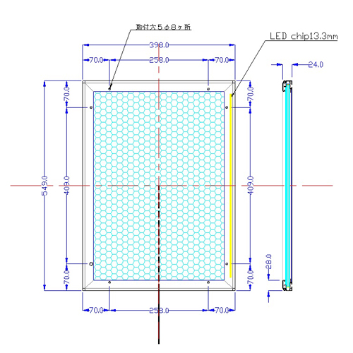 LEDライトパネル B3G-SFR28[B3G-L1113-SFR28]